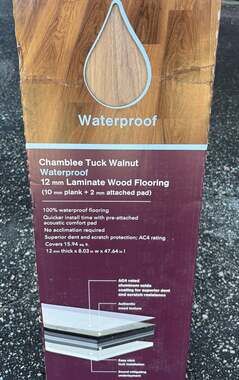 Chamblee Tuck Walnut 12 mm T x 8.03 in. Waterproof Laminate Flooring (15.94 sq)